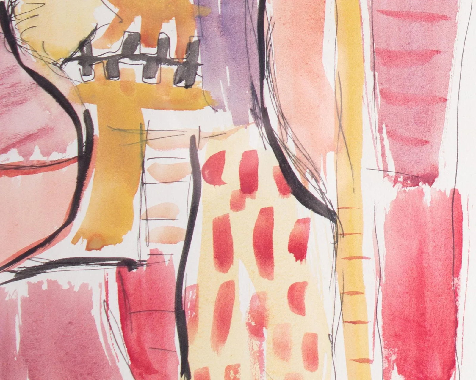 1960s Abstract Watercolor Painting by Harry Hilson - 6
