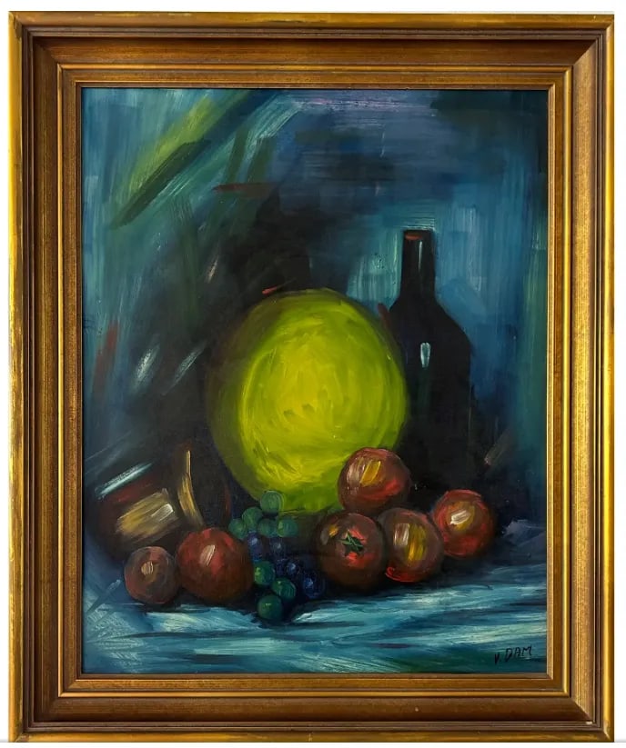 Late 20th Century Modern Still Life Acrylic Painting on Canvas, Framed - 3