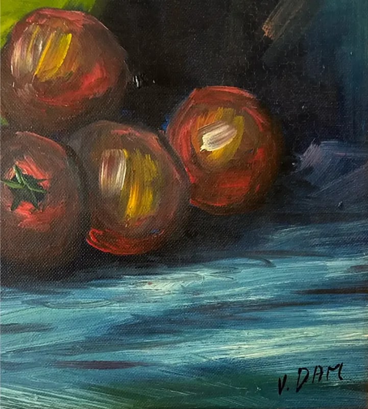 Late 20th Century Modern Still Life Acrylic Painting on Canvas, Framed - 4