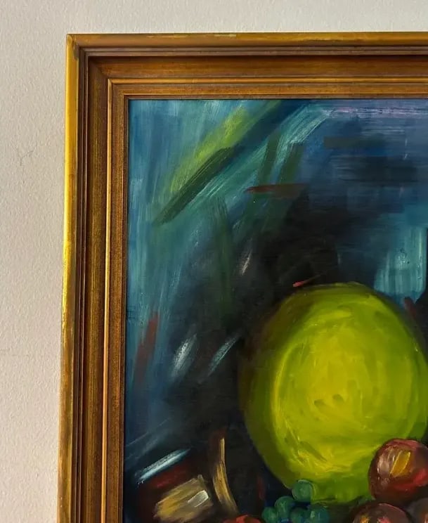 Late 20th Century Modern Still Life Acrylic Painting on Canvas, Framed - 5