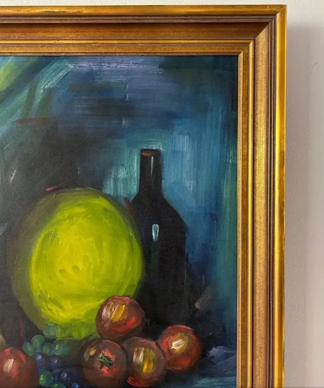 Late 20th Century Modern Still Life Acrylic Painting on Canvas, Framed - 6
