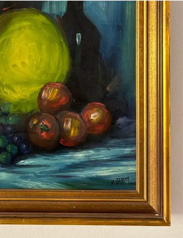 Late 20th Century Modern Still Life Acrylic Painting on Canvas, Framed - 7