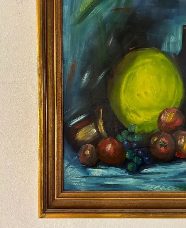 Late 20th Century Modern Still Life Acrylic Painting on Canvas, Framed - 8