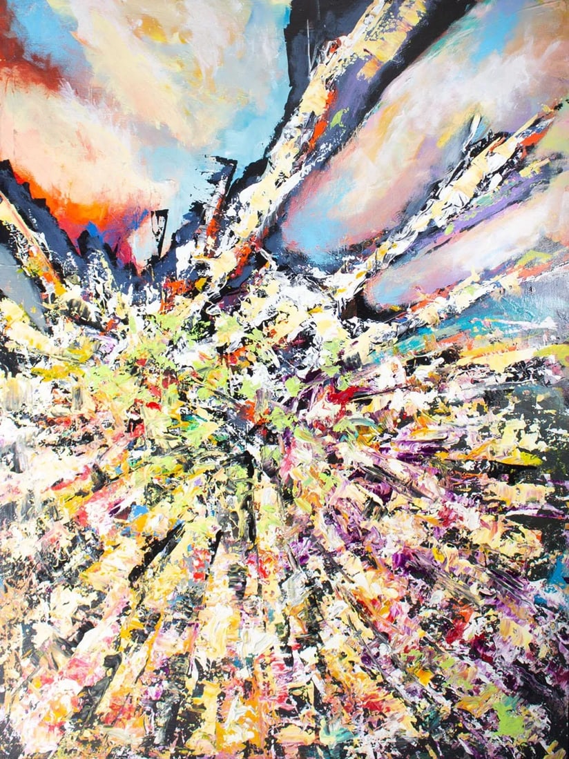 Acrylic on Canvas Abstract Painting by John Strickland - 2