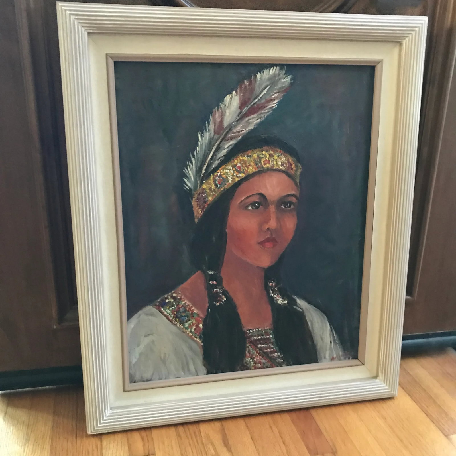 Mid Century Portrait of Native American Maiden - 5