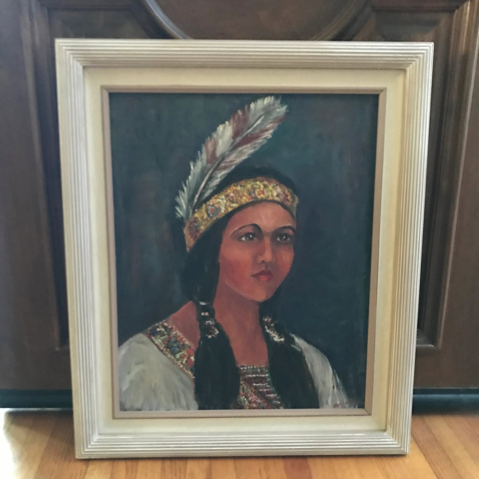 Mid Century Portrait of Native American Maiden - 8