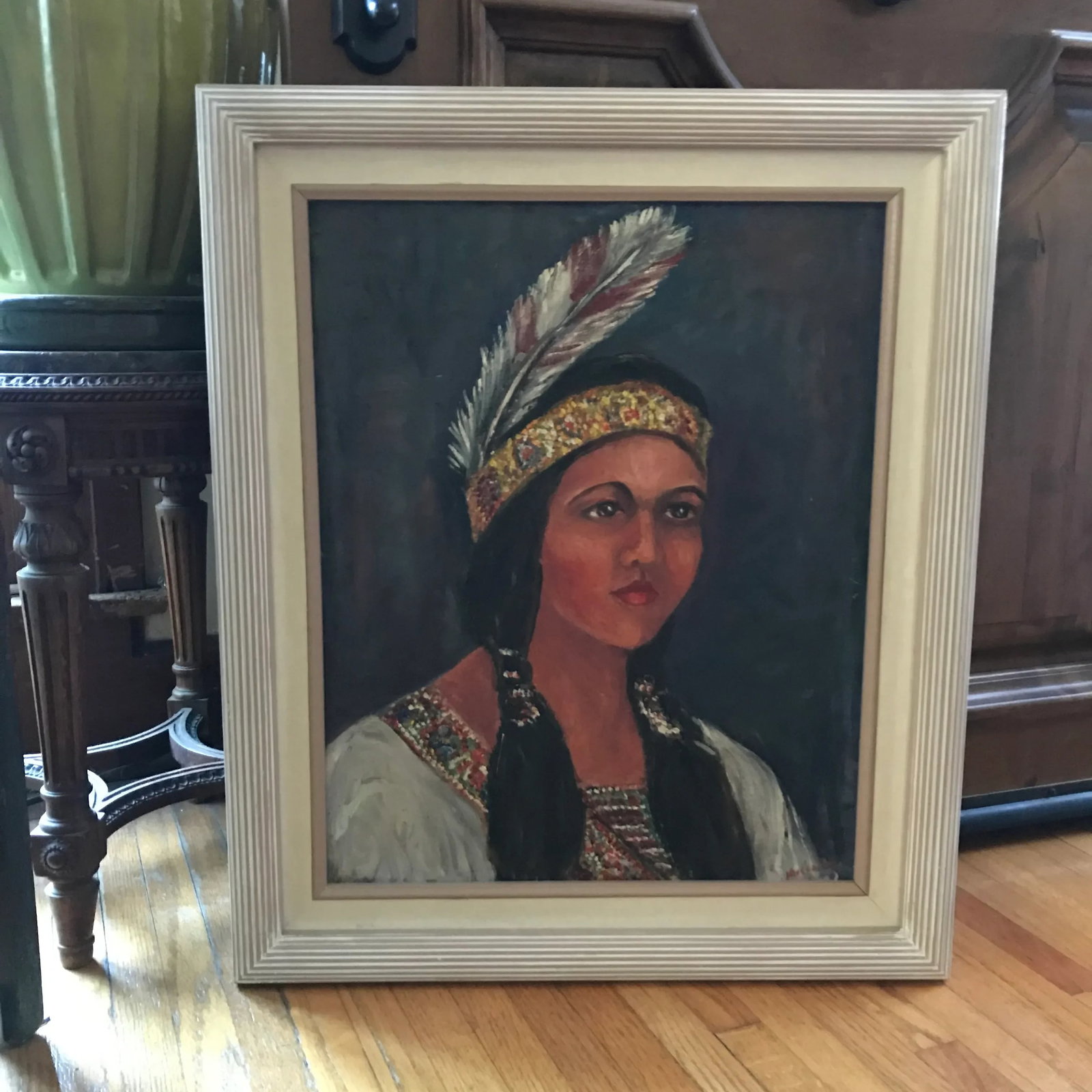 Mid Century Portrait of Native American Maiden - 9