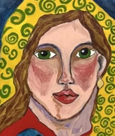 Mid 20th Century Mid Century Portrait of a Cat With a Woman - Framed Oil on Canvas - 4