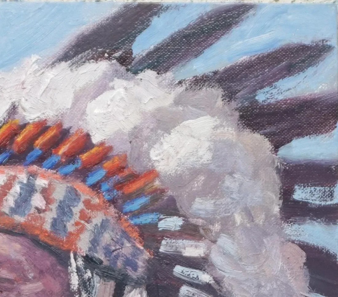 Sean Wu Original Oil Portrait of Indian Chief - 3
