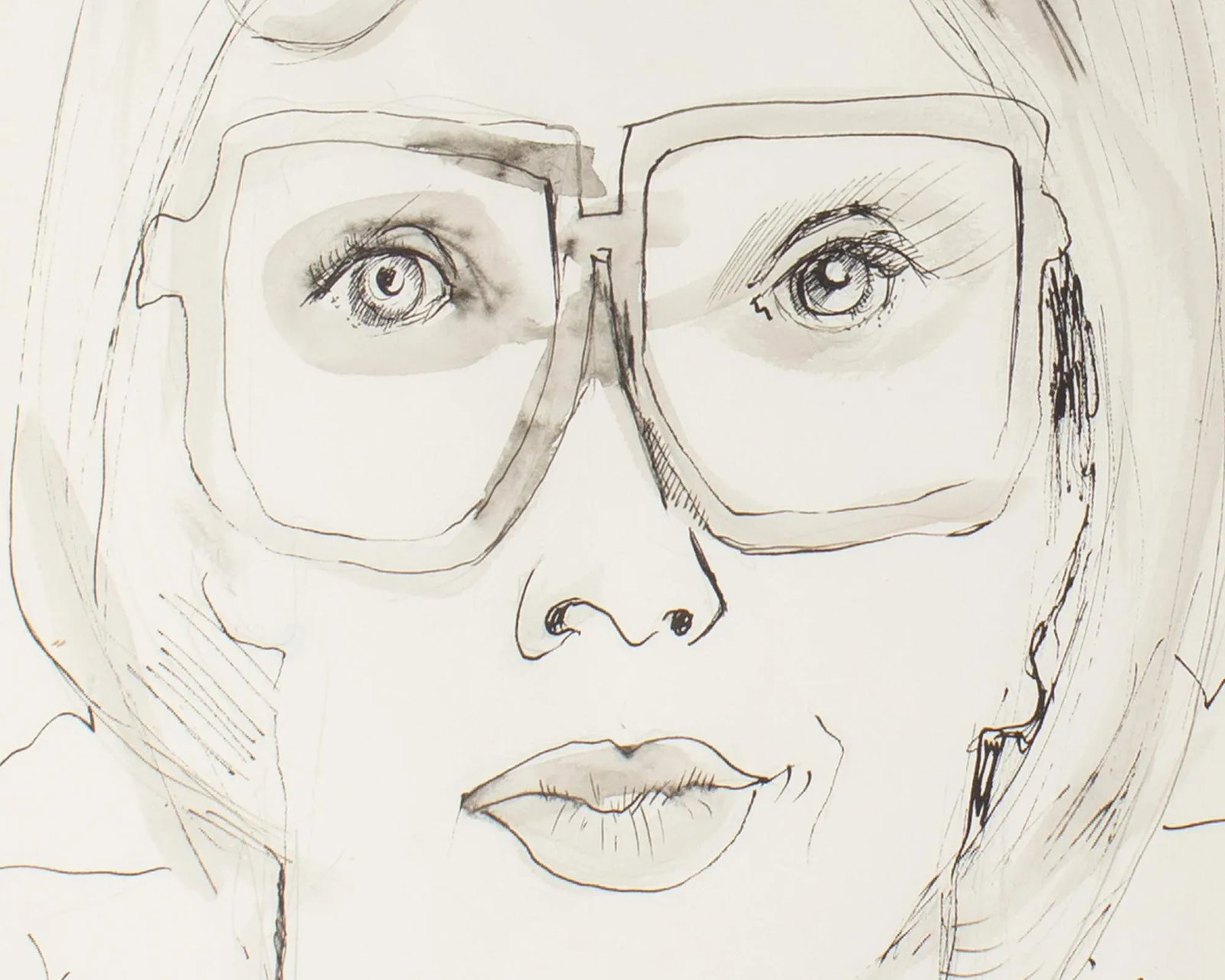 1978 "Jane" Ink Portrait Drawing by Harry Hilson - 5