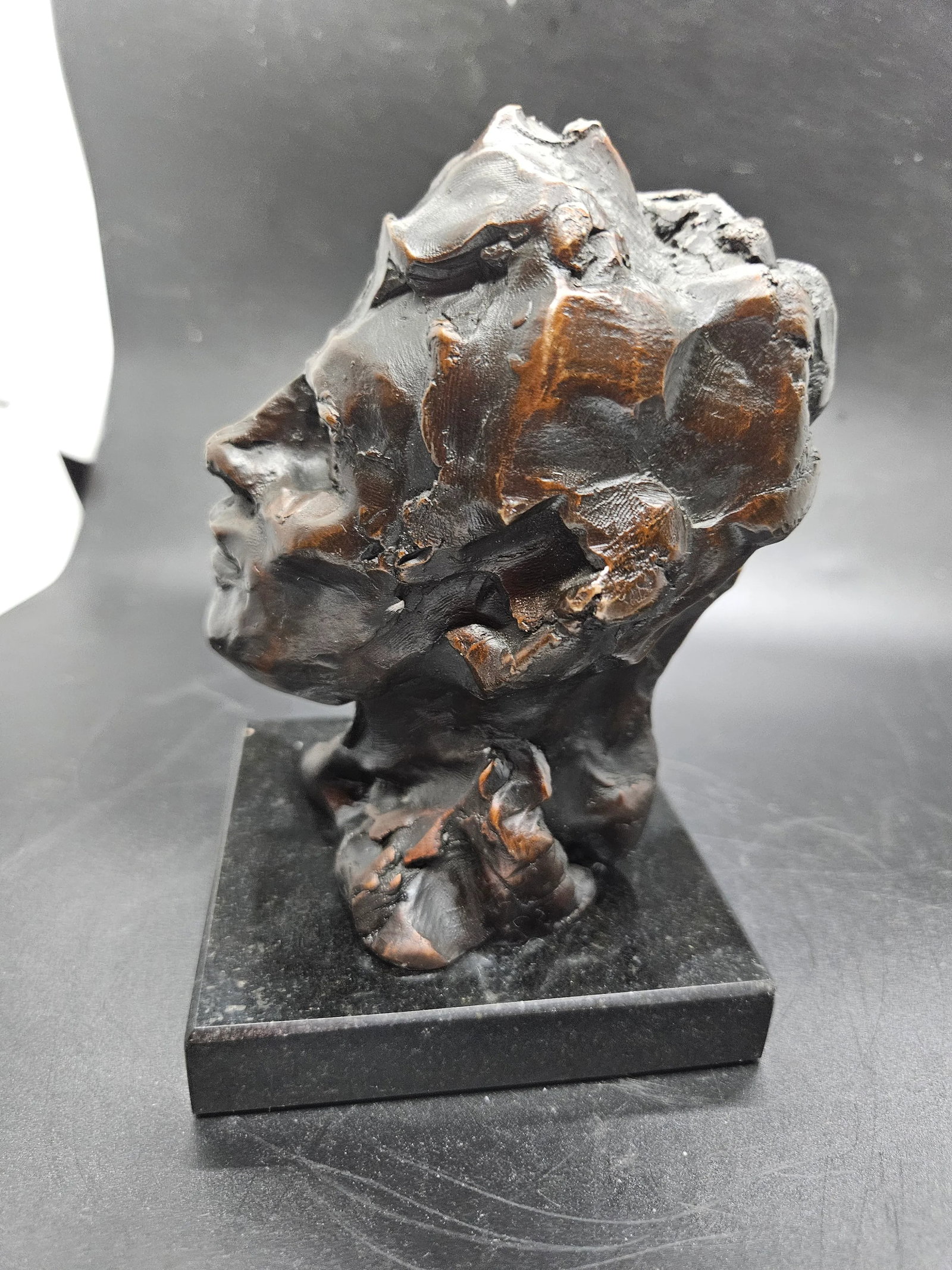 Vintage Bronze Bust, Signed Ah - 2