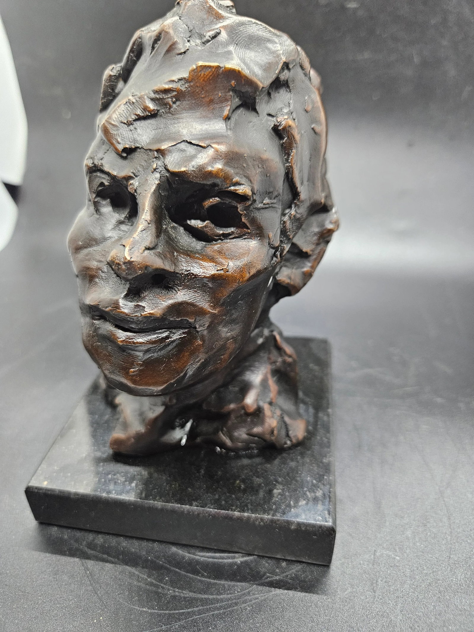 Vintage Bronze Bust, Signed Ah - 5