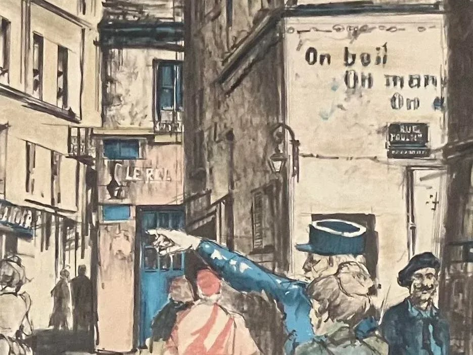 1930s Parisian Street Scene, Artists Proof by Etienne Julia. Signed & Framed - 5
