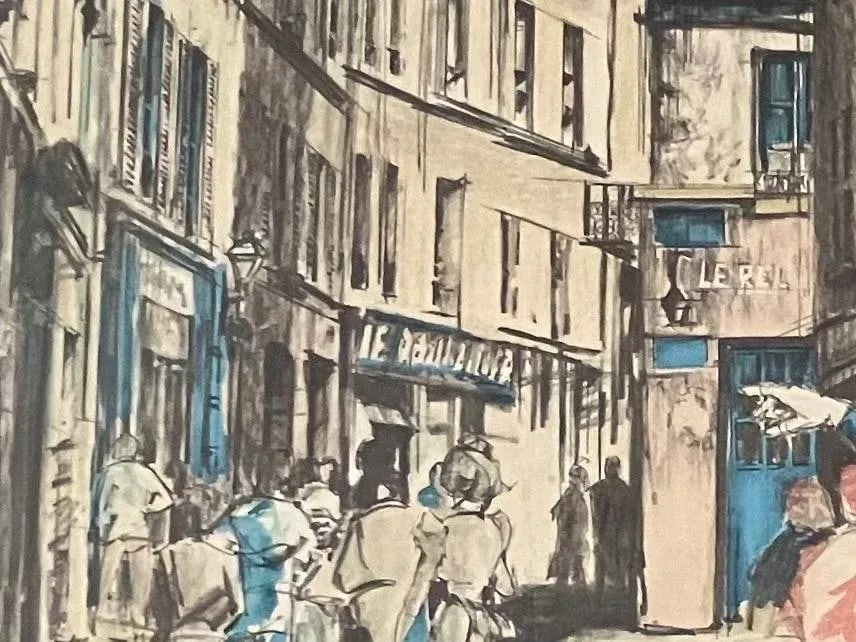 1930s Parisian Street Scene, Artists Proof by Etienne Julia. Signed & Framed - 6