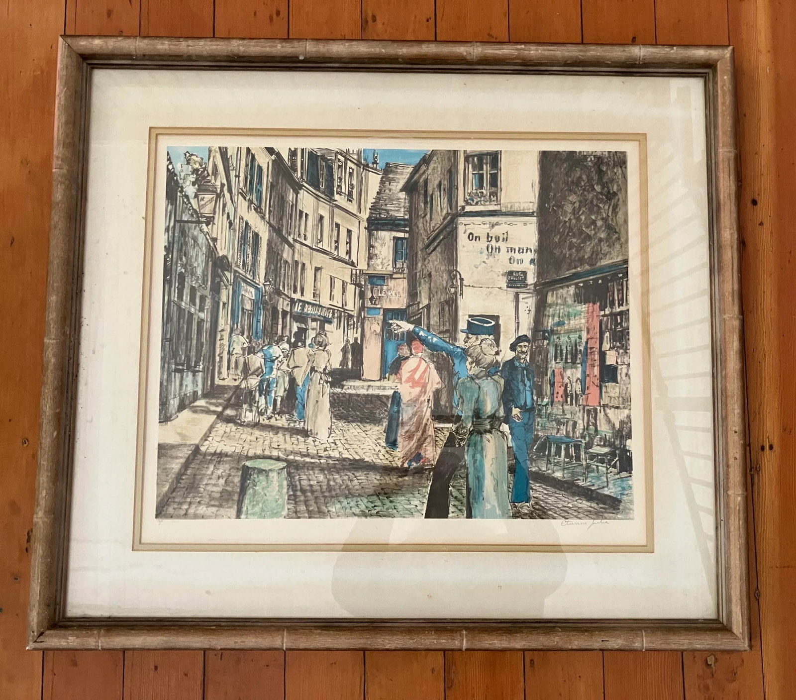 1930s Parisian Street Scene, Artists Proof by Etienne Julia. Signed & Framed - 9