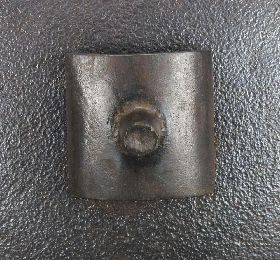Hand-Hammered Iron Disc Sculpture With Center Handle - 7