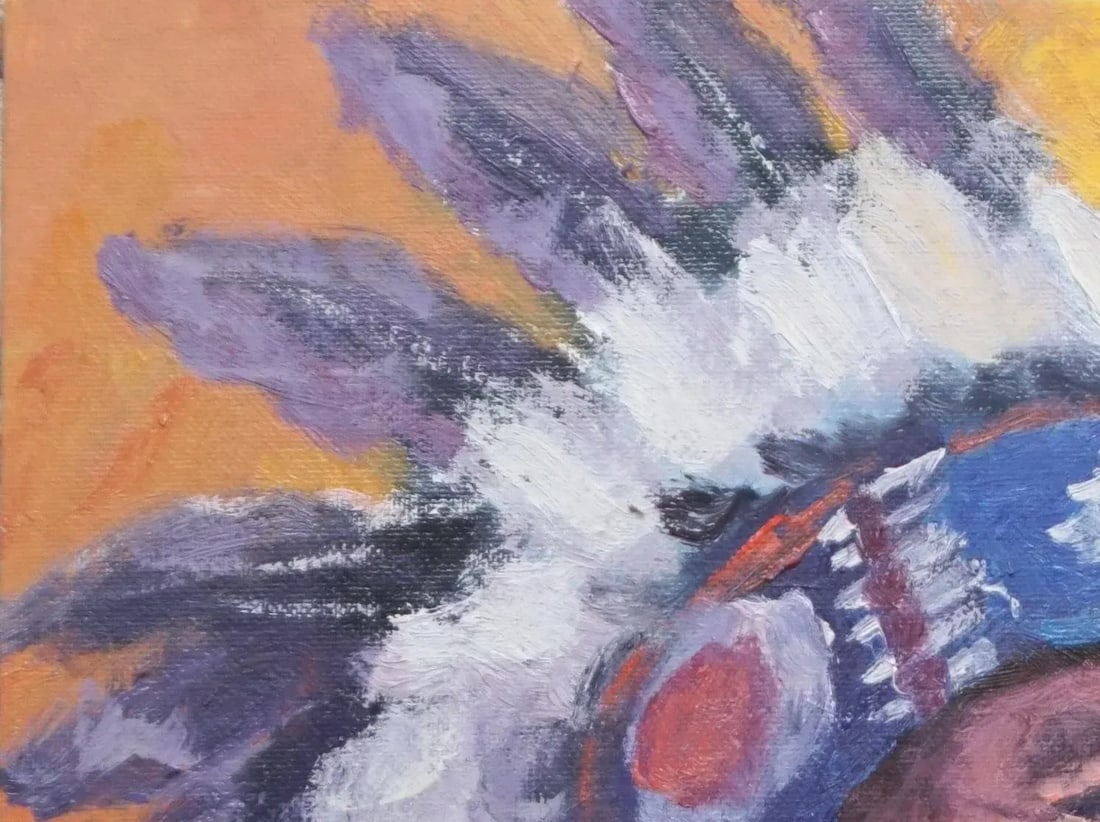 Sean Wu Original Oil Portrait of Indian Chief - 3