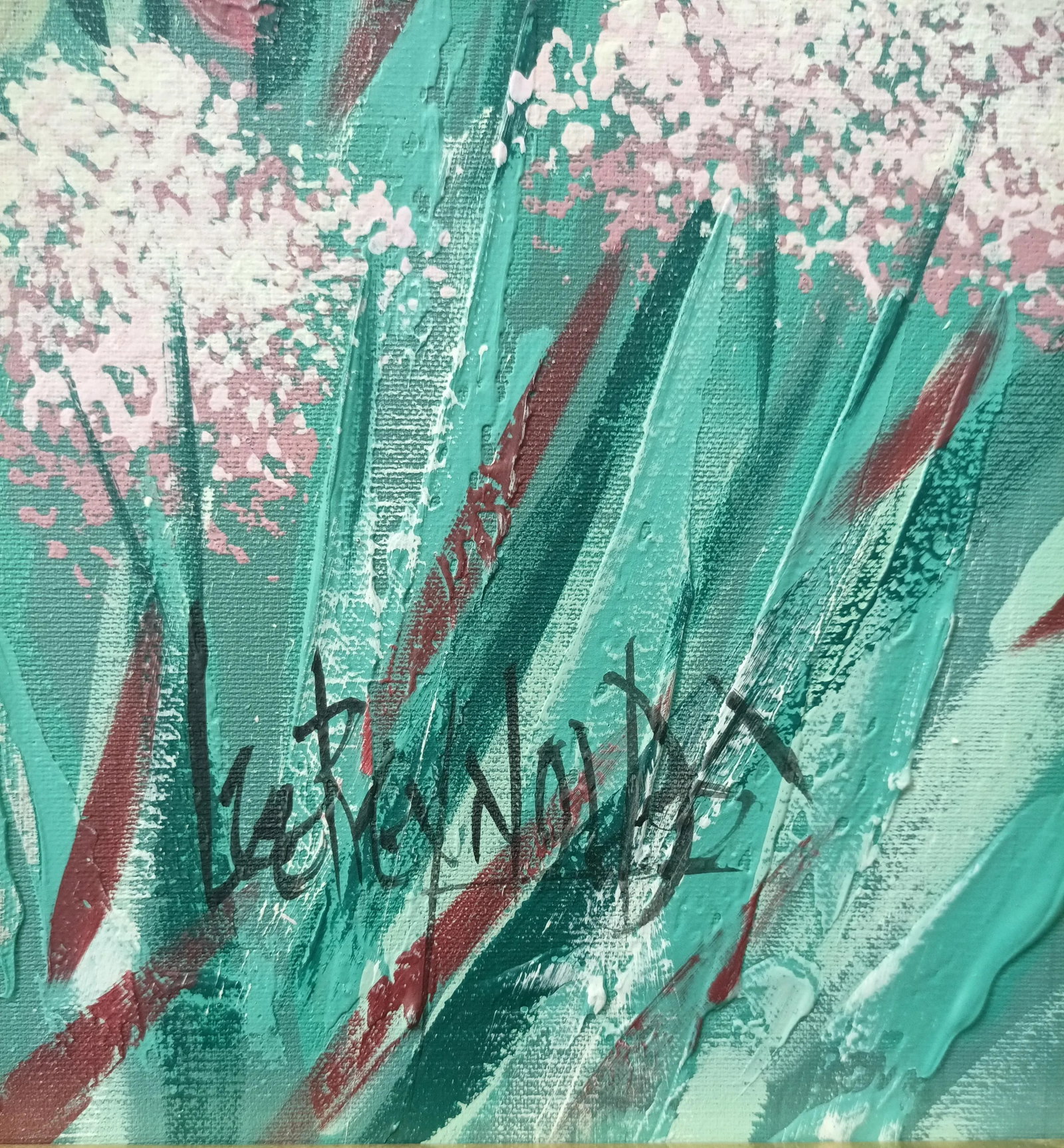 1980s Lee Reynolds Flower Painting, Framed - 3