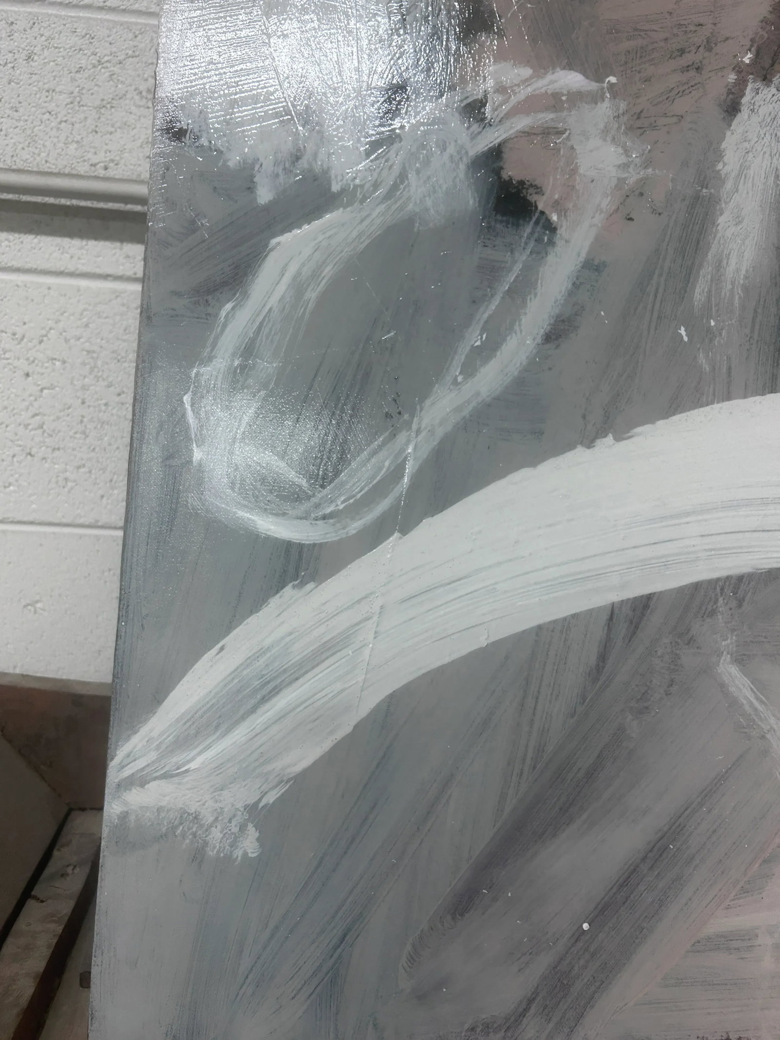 1990s Vintage Large 60" H Original Abstract Painting - 14