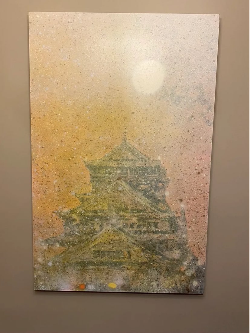 2002 "Osaka Temple" Abstract Architectural Acrylic Painting by Joel Sokolov - 2