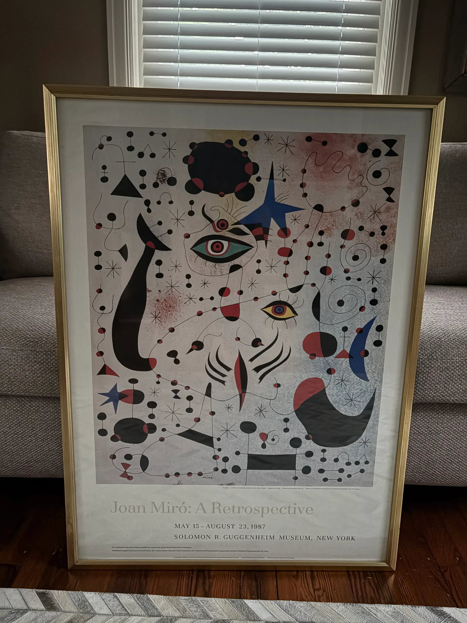 Joan Miro 1987 Exhibit Poster, Framed - 3