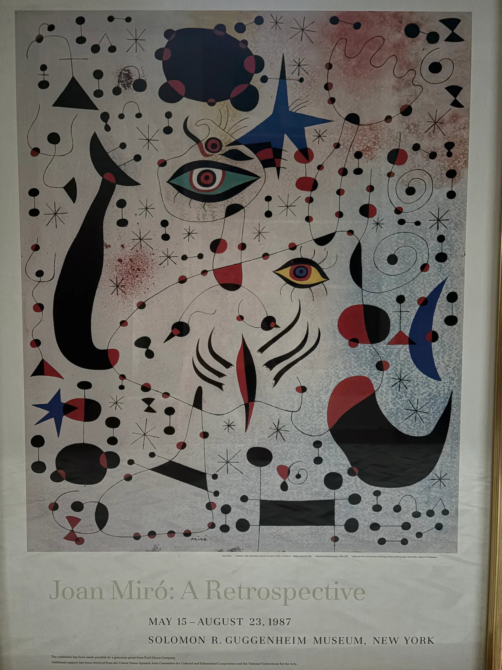 Joan Miro 1987 Exhibit Poster, Framed - 4