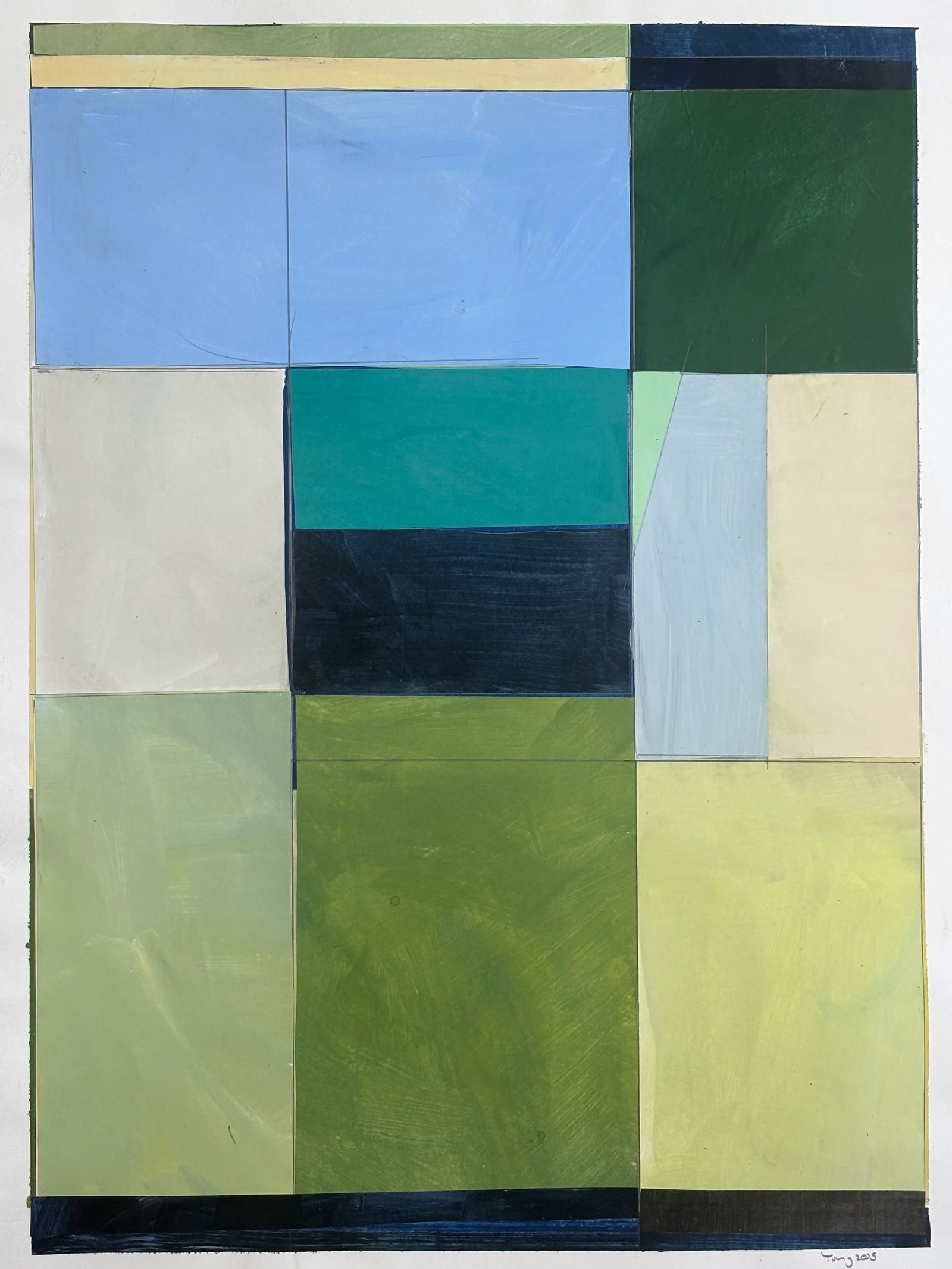 Bryan Young Studios Original Painting: Image size measures 18x24 inches. The painting is on heavy archival watercolor paper. It ships in a box mailer. A white border is left to allow for framing. I photograph work in my studio as it appear