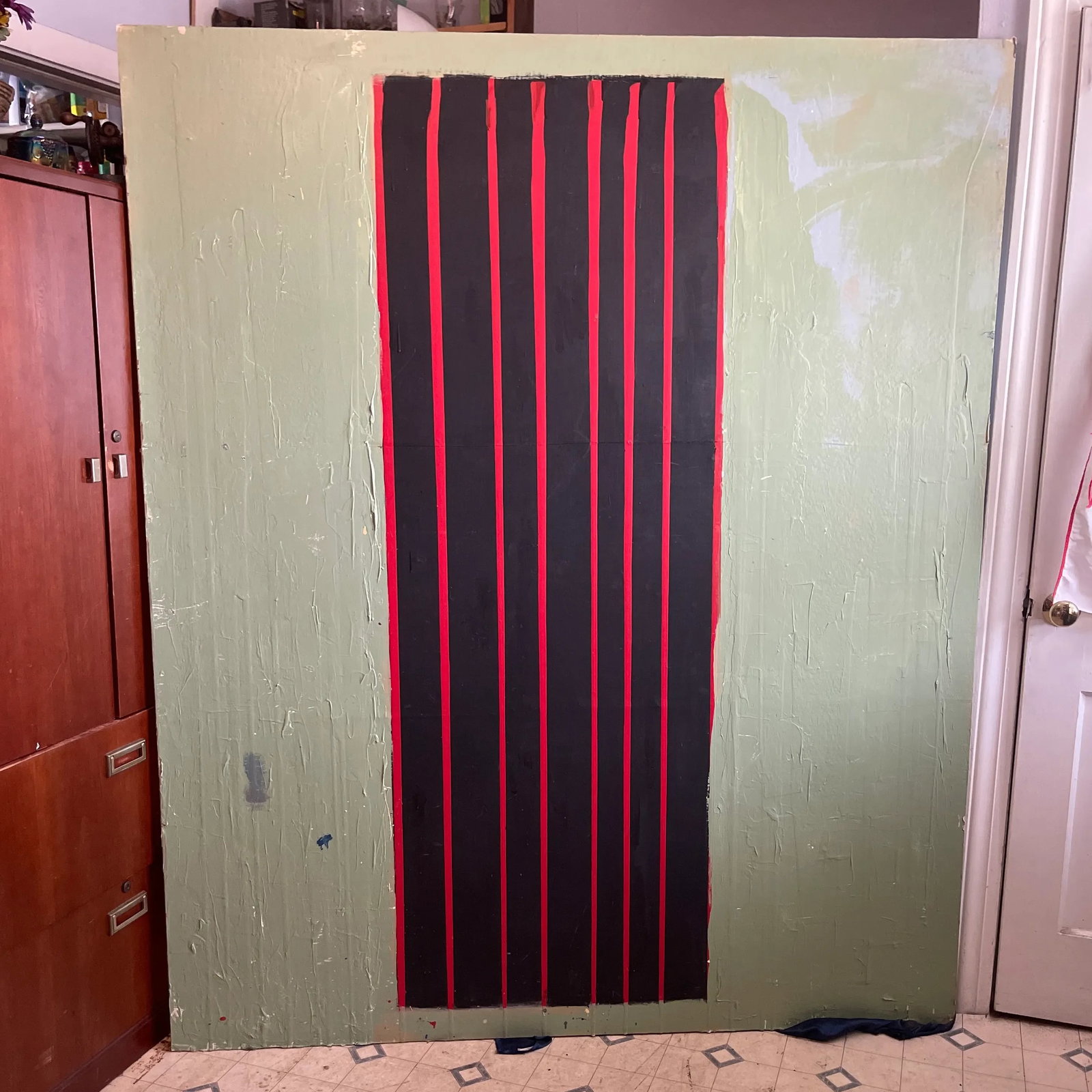 "The Door" by Artist John Frates, Extra Large, Mid Century Modern, Contemporary, 77x64x2.5 In. - 3