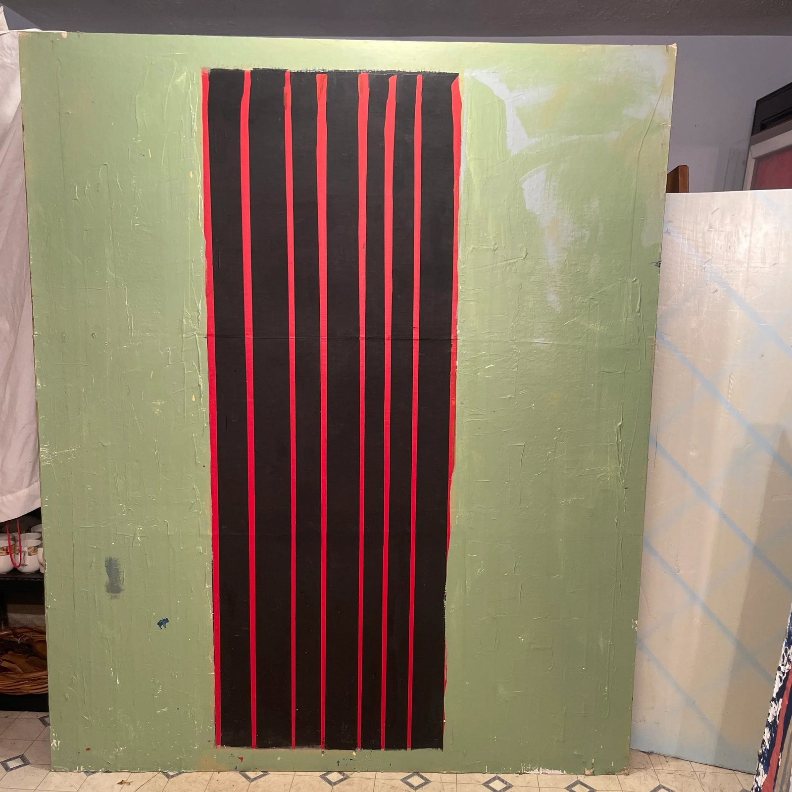 "The Door" by Artist John Frates, Extra Large, Mid Century Modern, Contemporary, 77x64x2.5 In. - 8