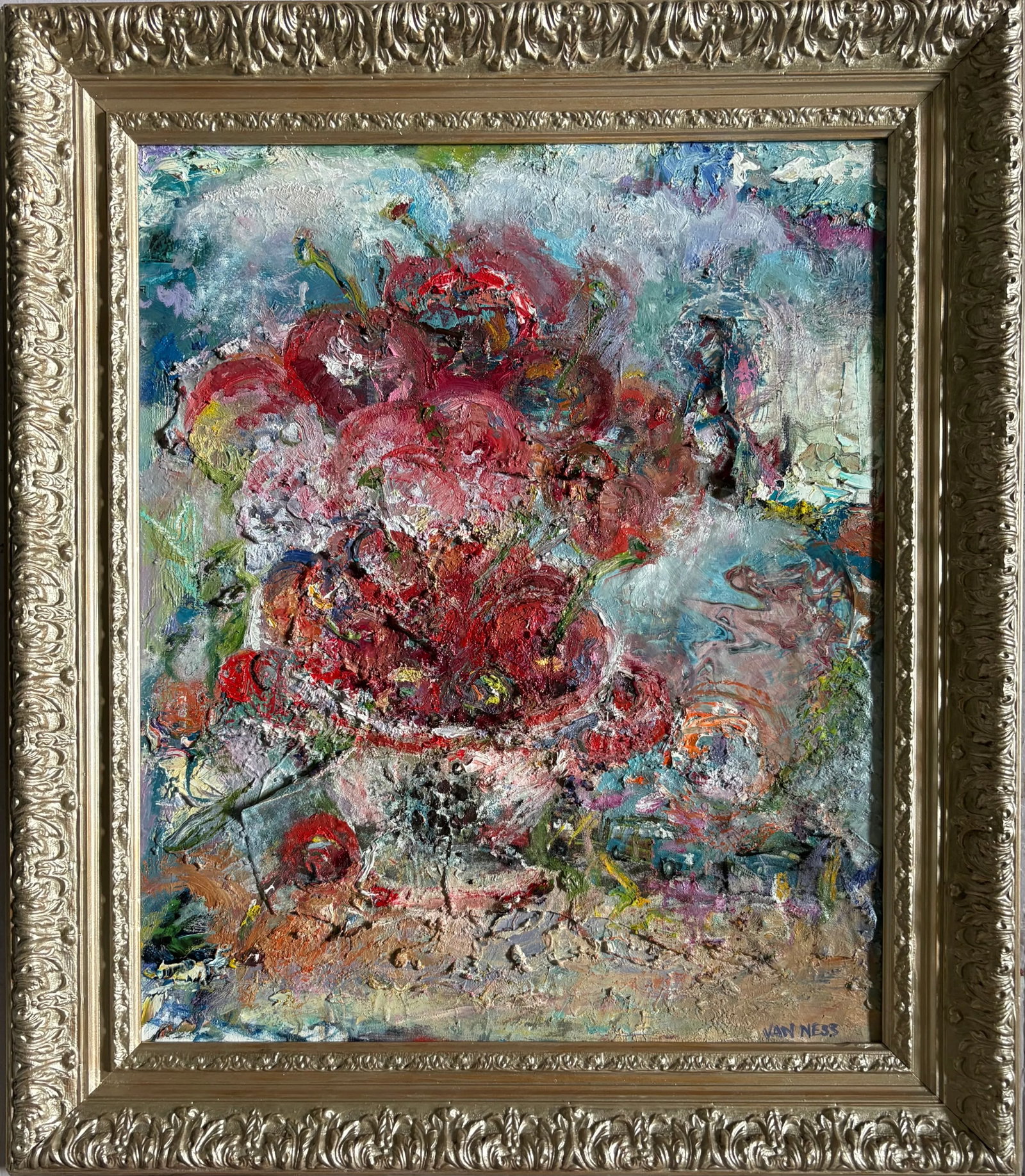 "Cherry Bomb", Original Oil Paintings, Abstract, Expressionism, by Van Ness - 14