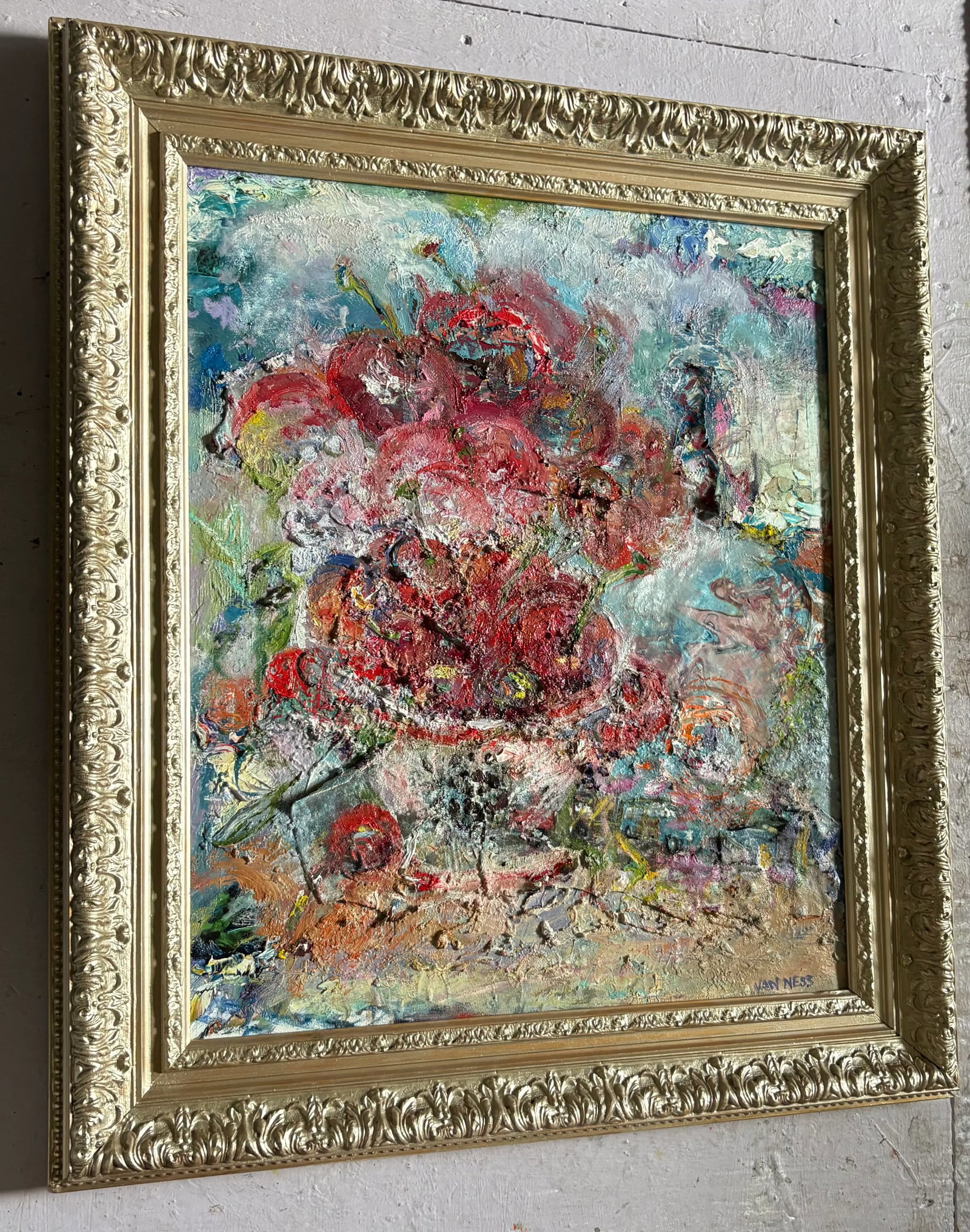 "Cherry Bomb", Original Oil Paintings, Abstract, Expressionism, by Van Ness - 9