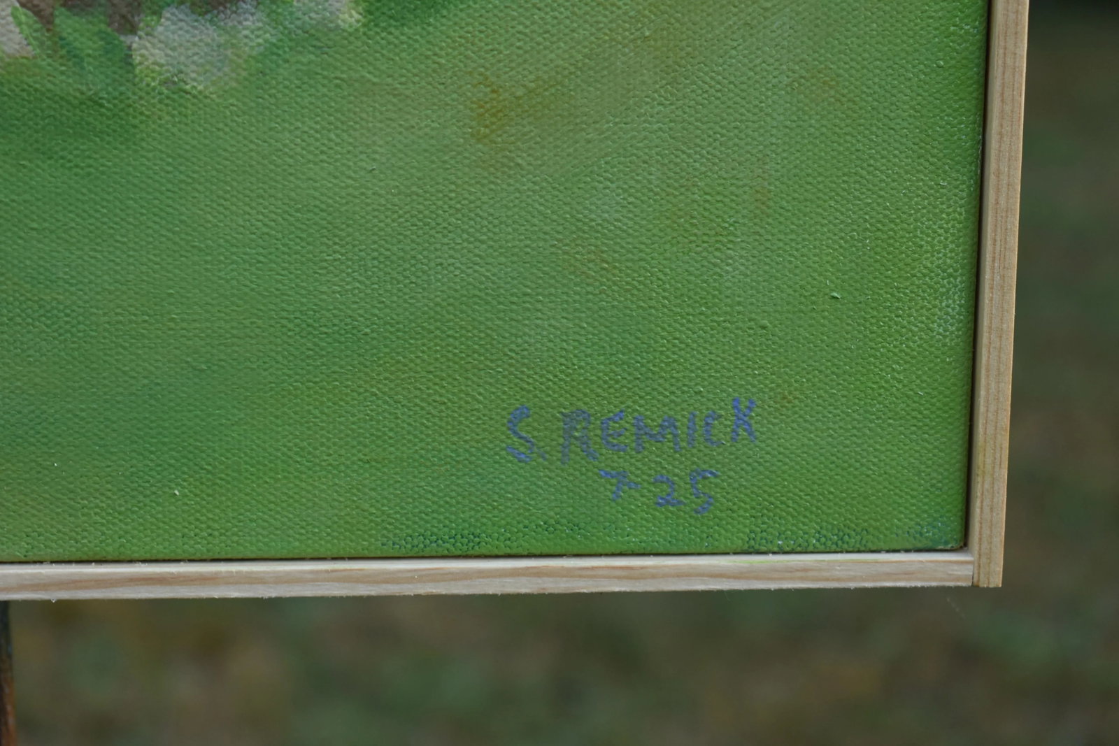 Contemporary Plein Air Painting, the Early Morning Garden, by Stephen Remick, Framed - 9