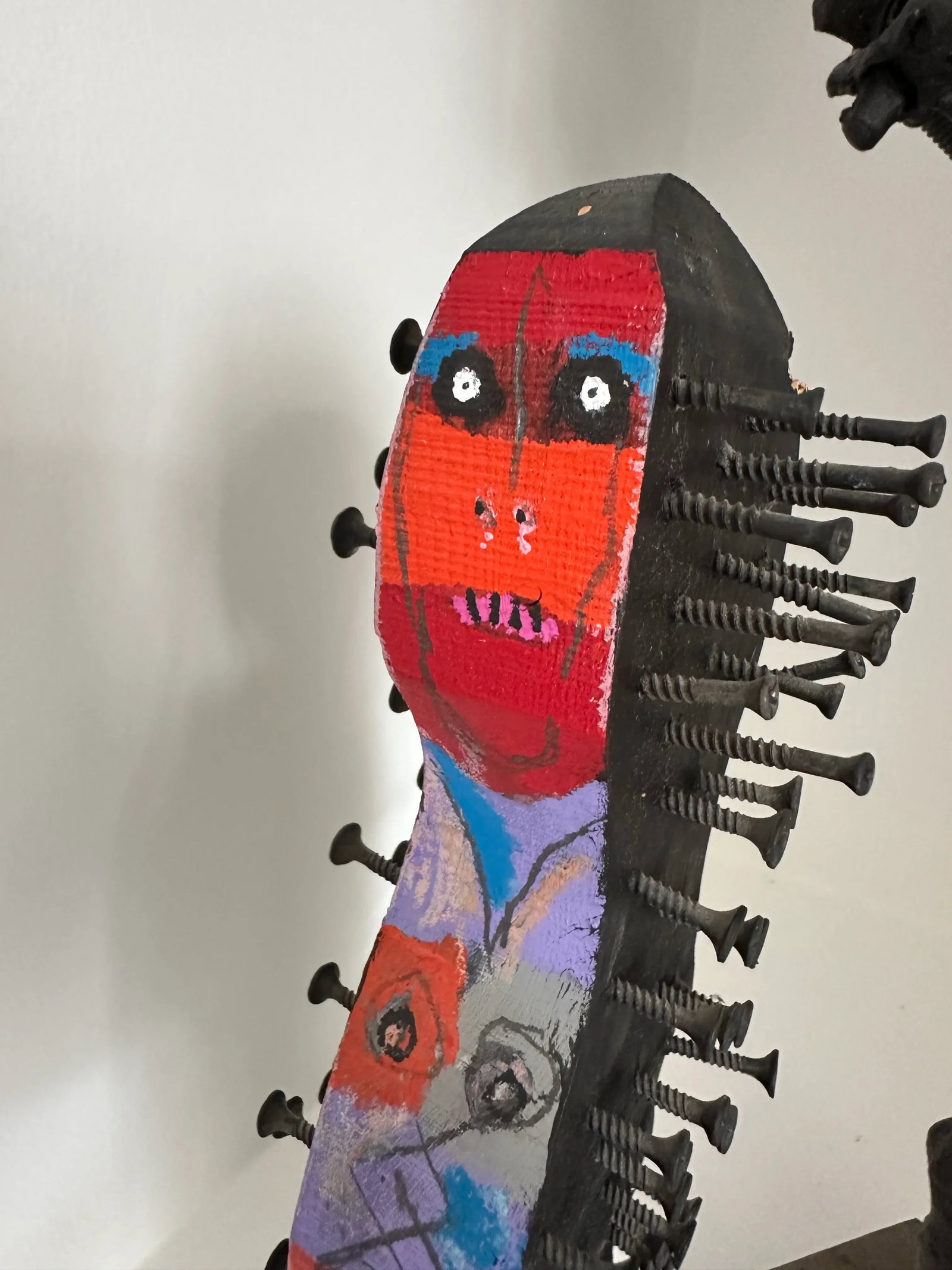 1980s Norman Laliberte Wooden Figure Sculpture - 6