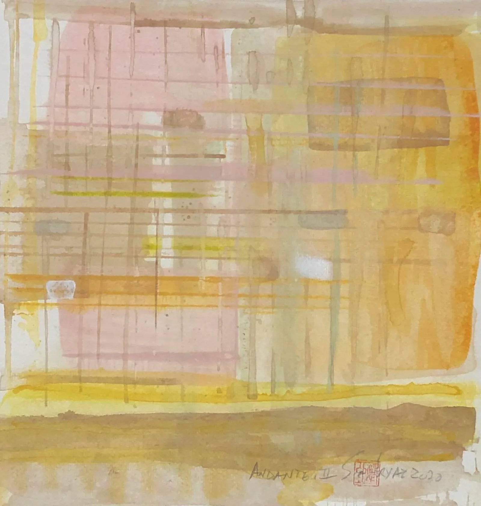 Andante II Framed Original Abstract Painting - 2