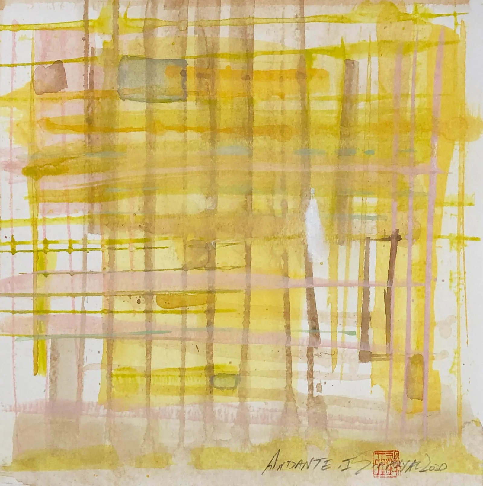 Andante I Framed Original Abstract Painting - 2