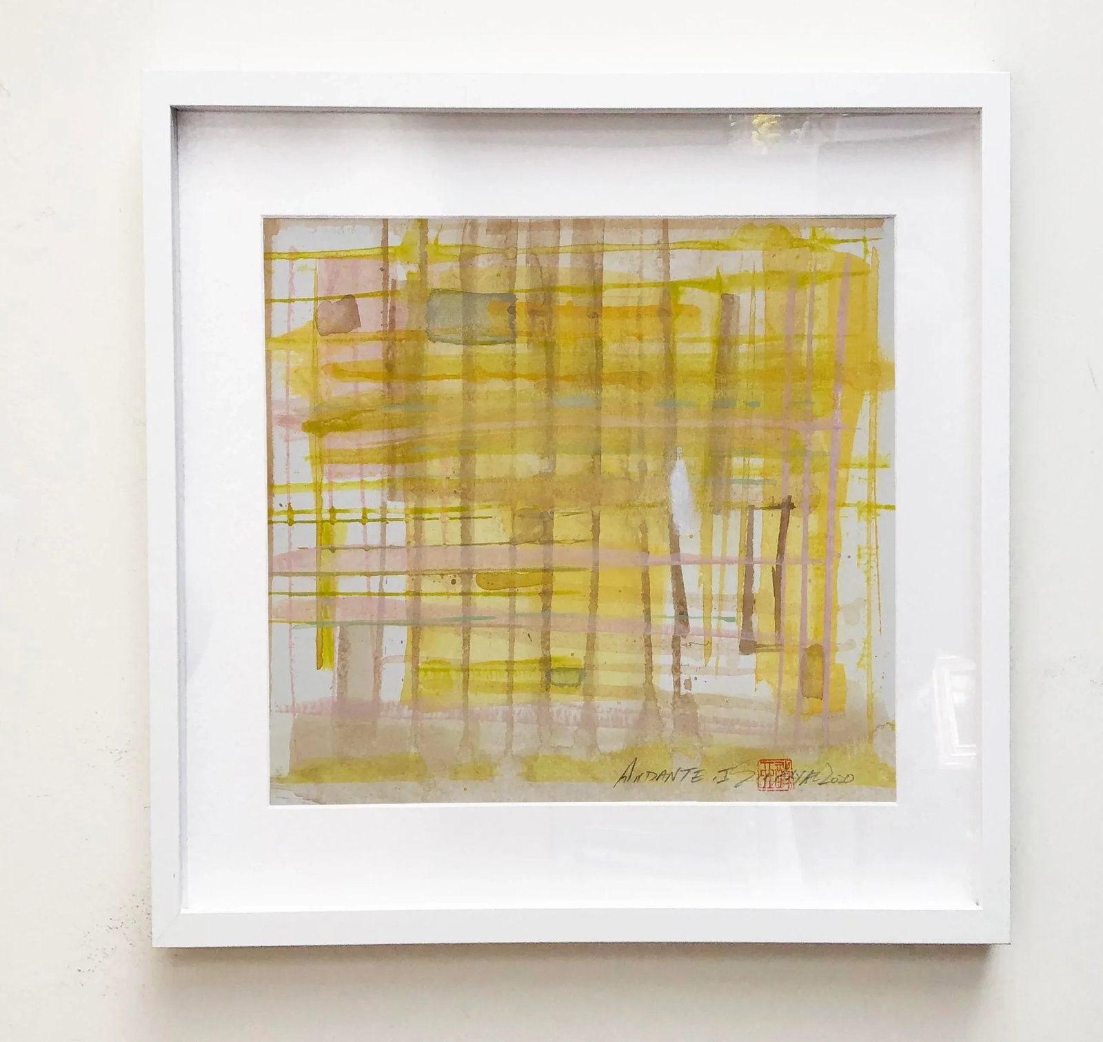 Andante I Framed Original Abstract Painting - 5