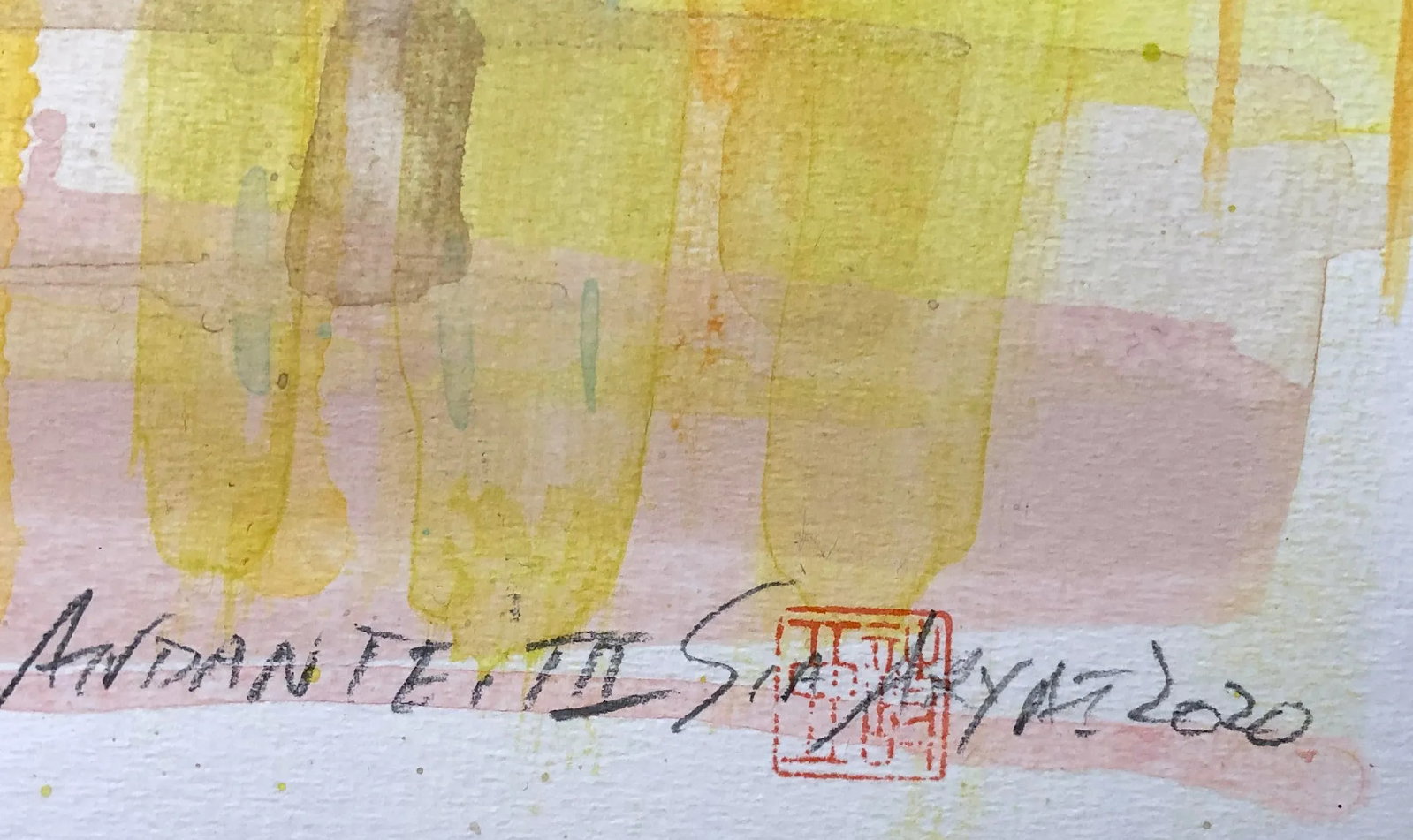 Andante III Framed Original Abstract Painting - 3