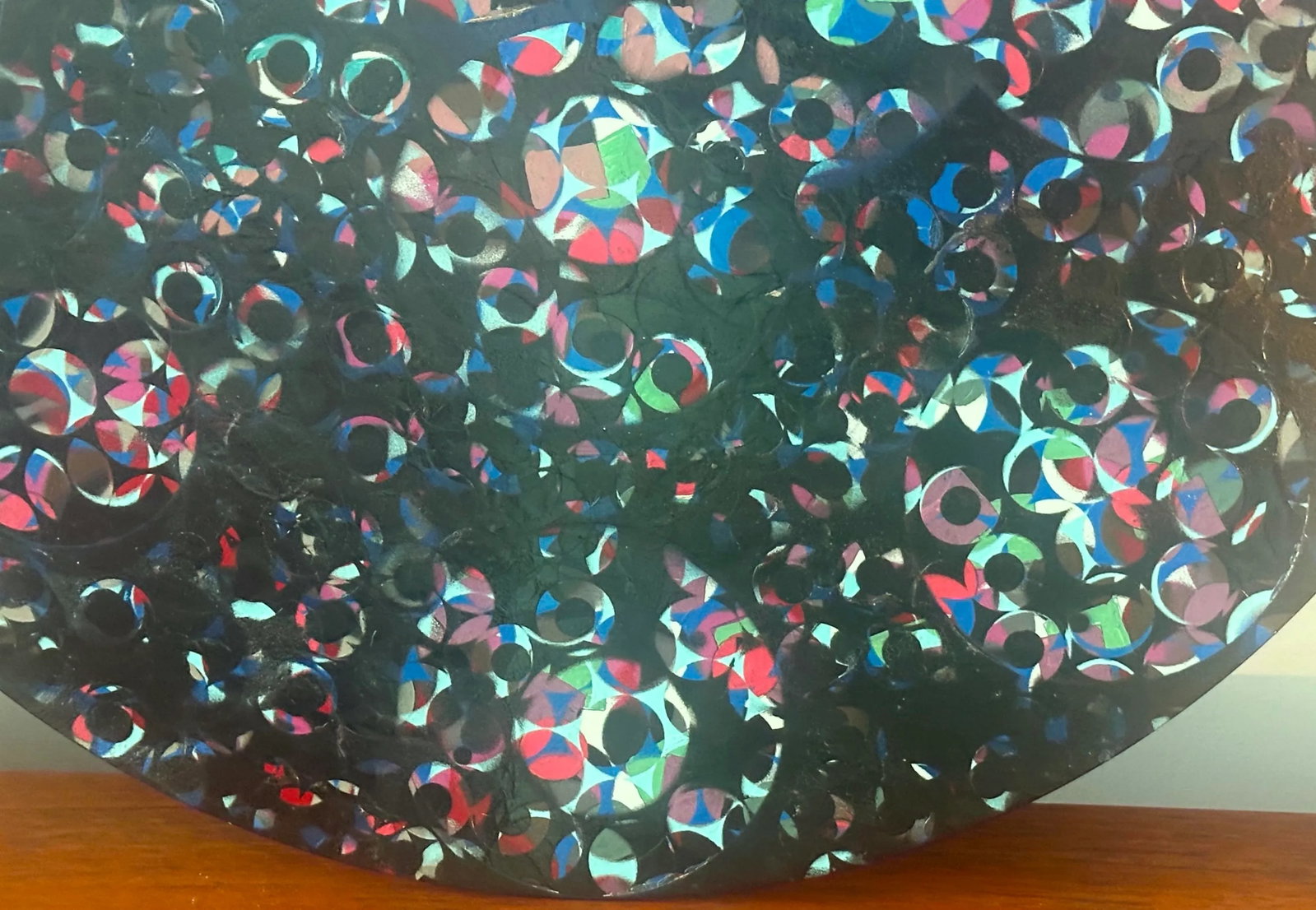 1980s Richard Bove Painting on XL Vinyl "Dance Il" Abstract Pop Art - 7