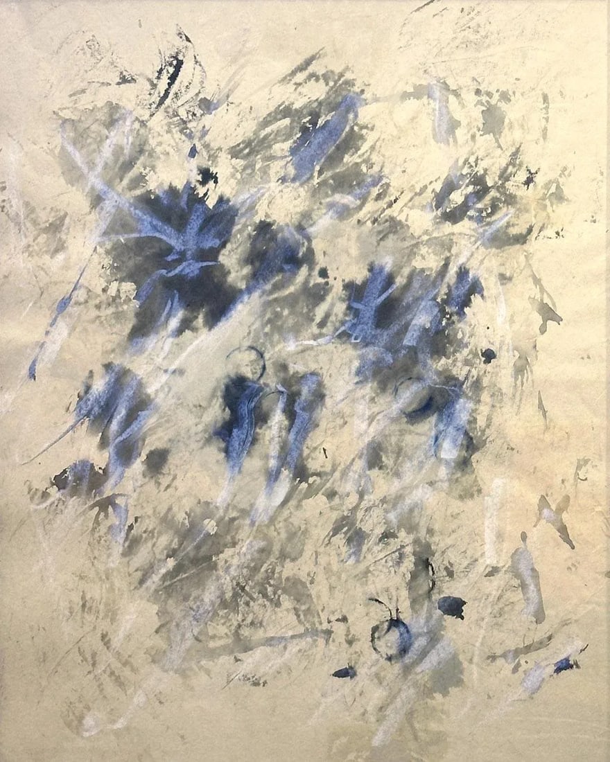 Robert Berks Original Mid-Century Abstract Painting 18 X 24, Framed - 2