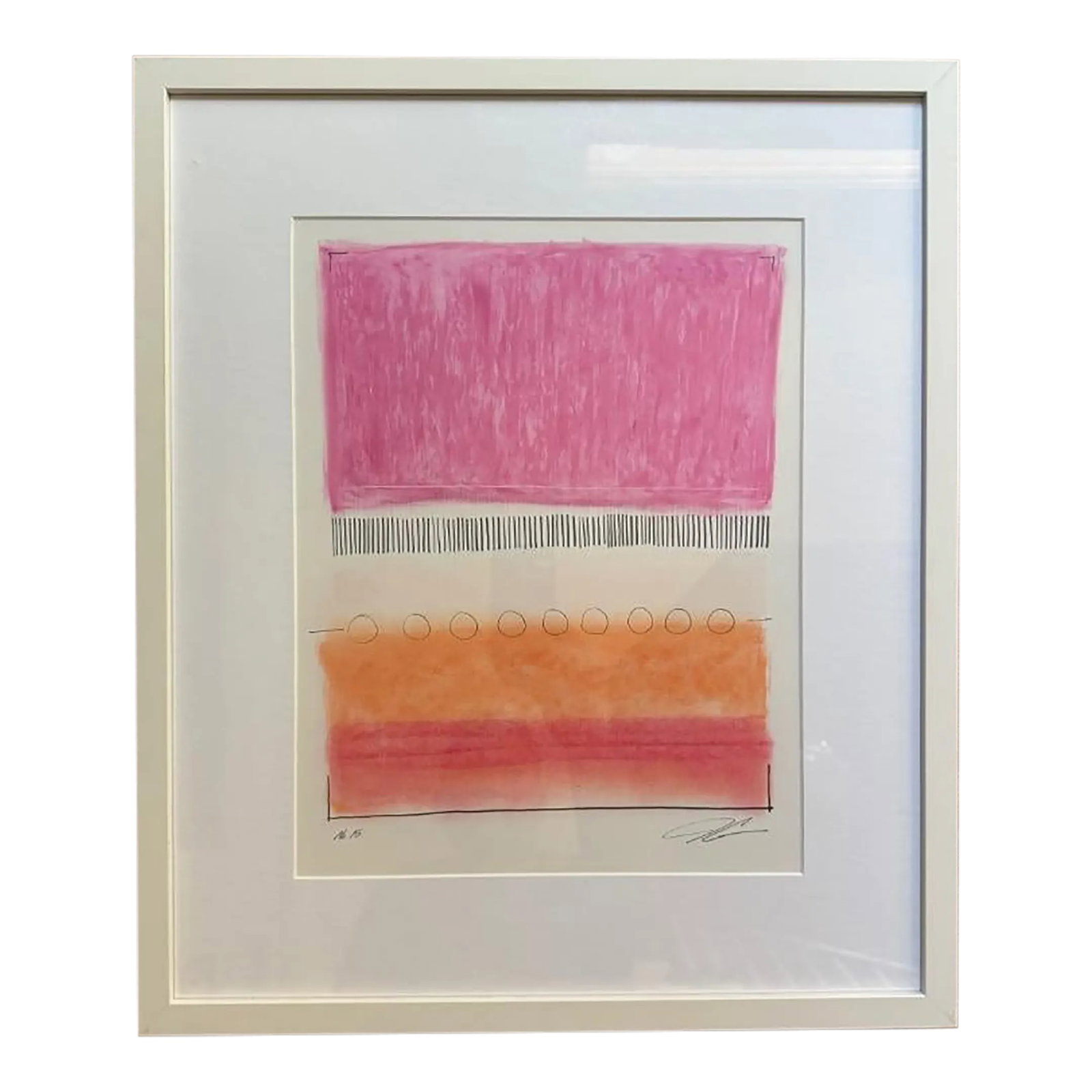 Untitled No. 15 Oil Pastel on Paper (2013): From my 2013 series of oil pastel mixed media (oil pastel and graphite) drawings on watercolor paper. This piece is finished in a white gallery frame Viewable art dimensions: 11.5" x 14.75" Matte