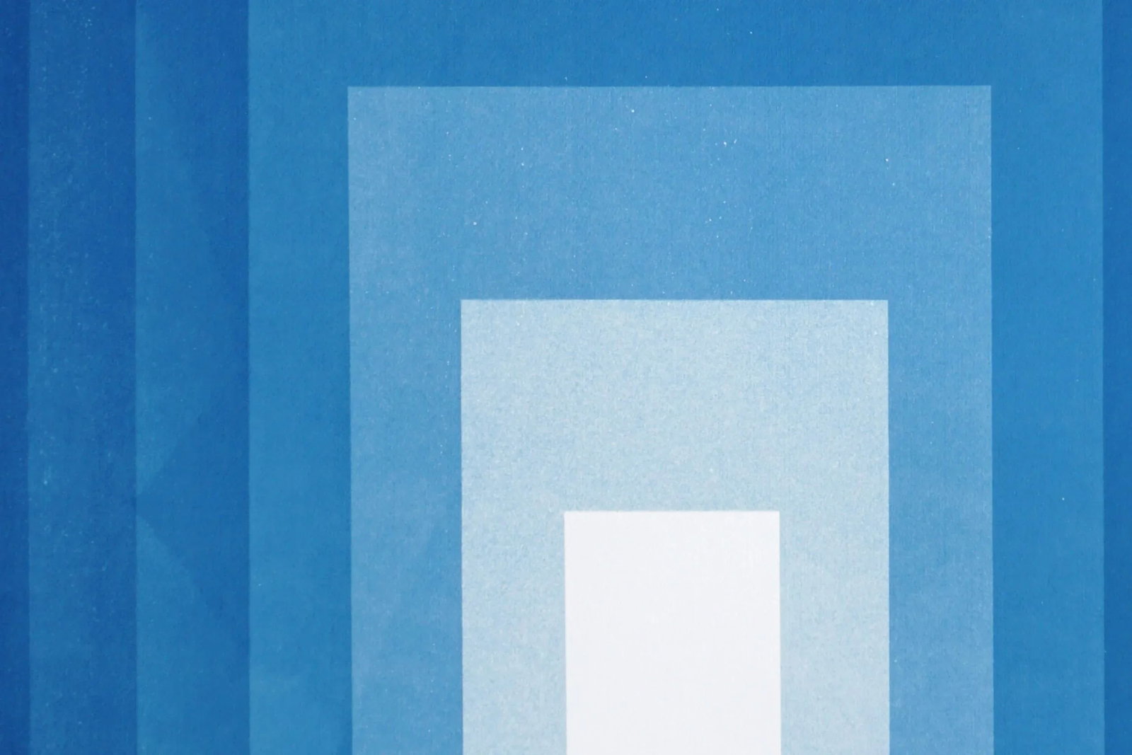 2025, Abstract Geometric, Large Diptych in Indigo Blue, Double Portal, Handmade Unique Monotype Cyan - 10