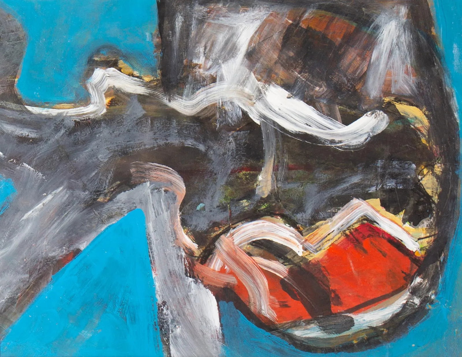Abstract Oil on Paper Painting by James L. Bruch - 2