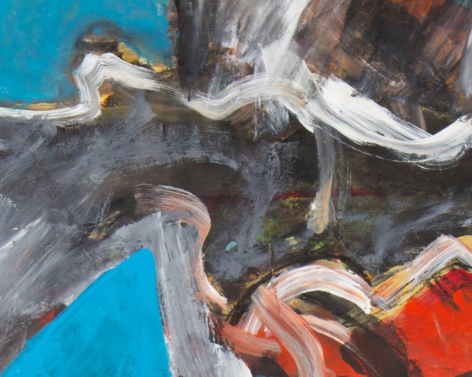 Abstract Oil on Paper Painting by James L. Bruch - 5