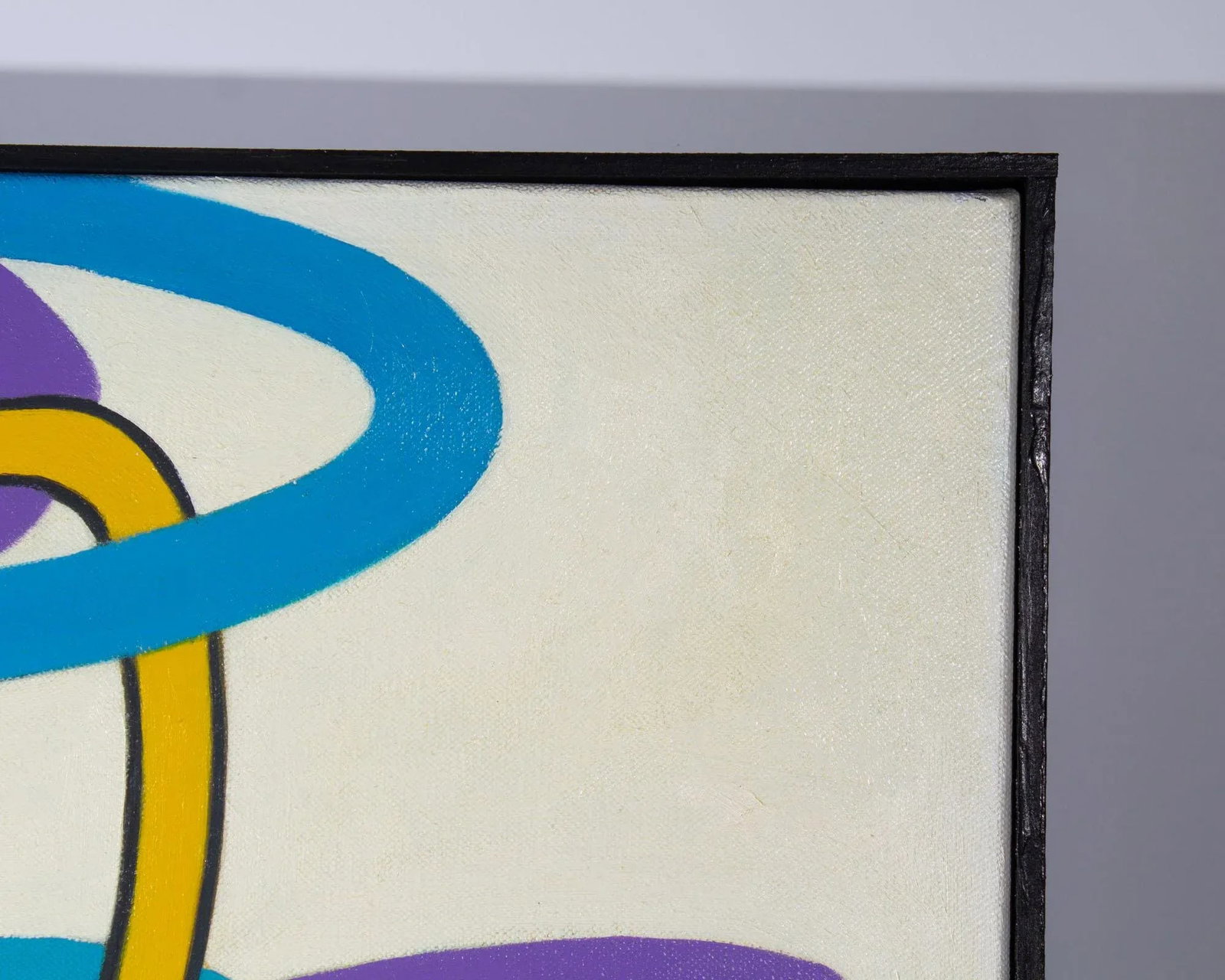 "Bent Blue Wire" Acrylic on Canvas Painting by James Massena March - 4