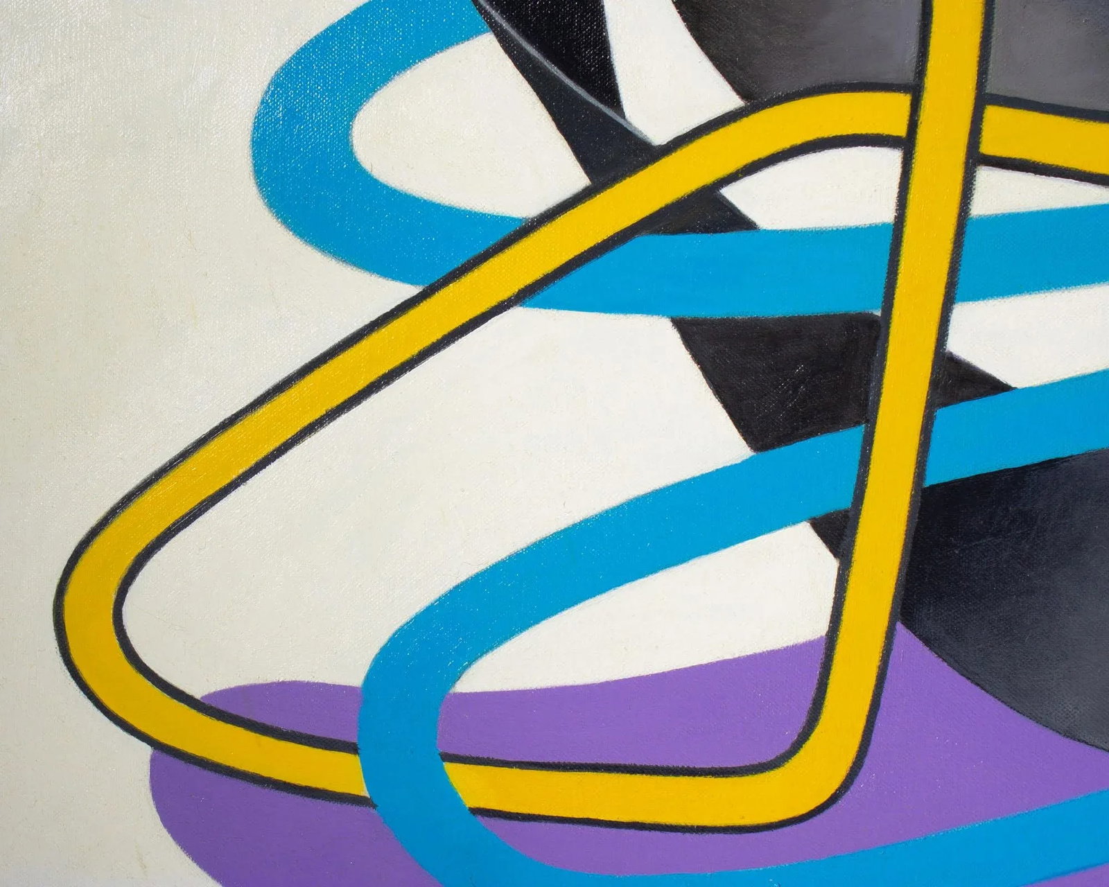 "Bent Blue Wire" Acrylic on Canvas Painting by James Massena March - 5