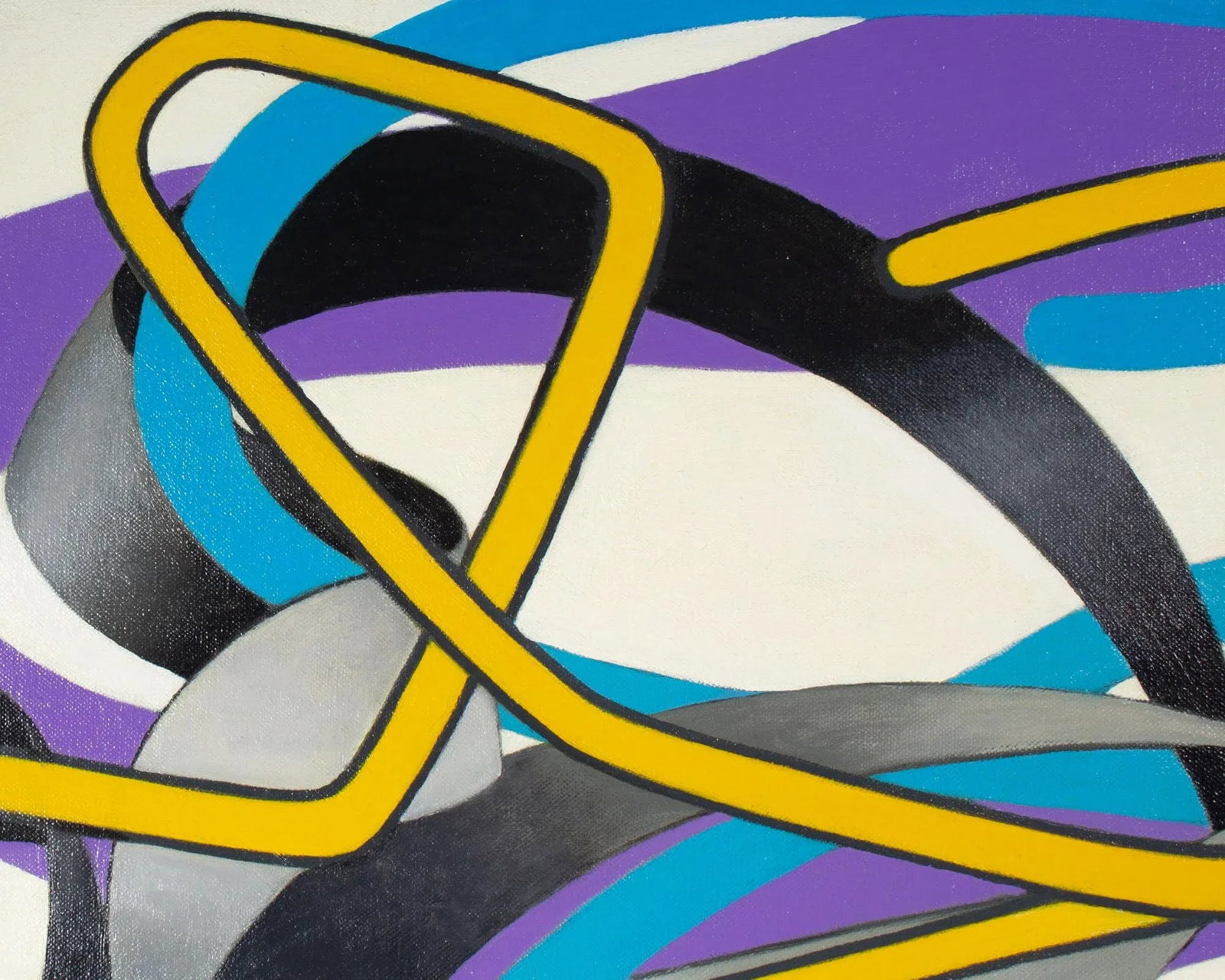 "Bent Blue Wire" Acrylic on Canvas Painting by James Massena March - 7