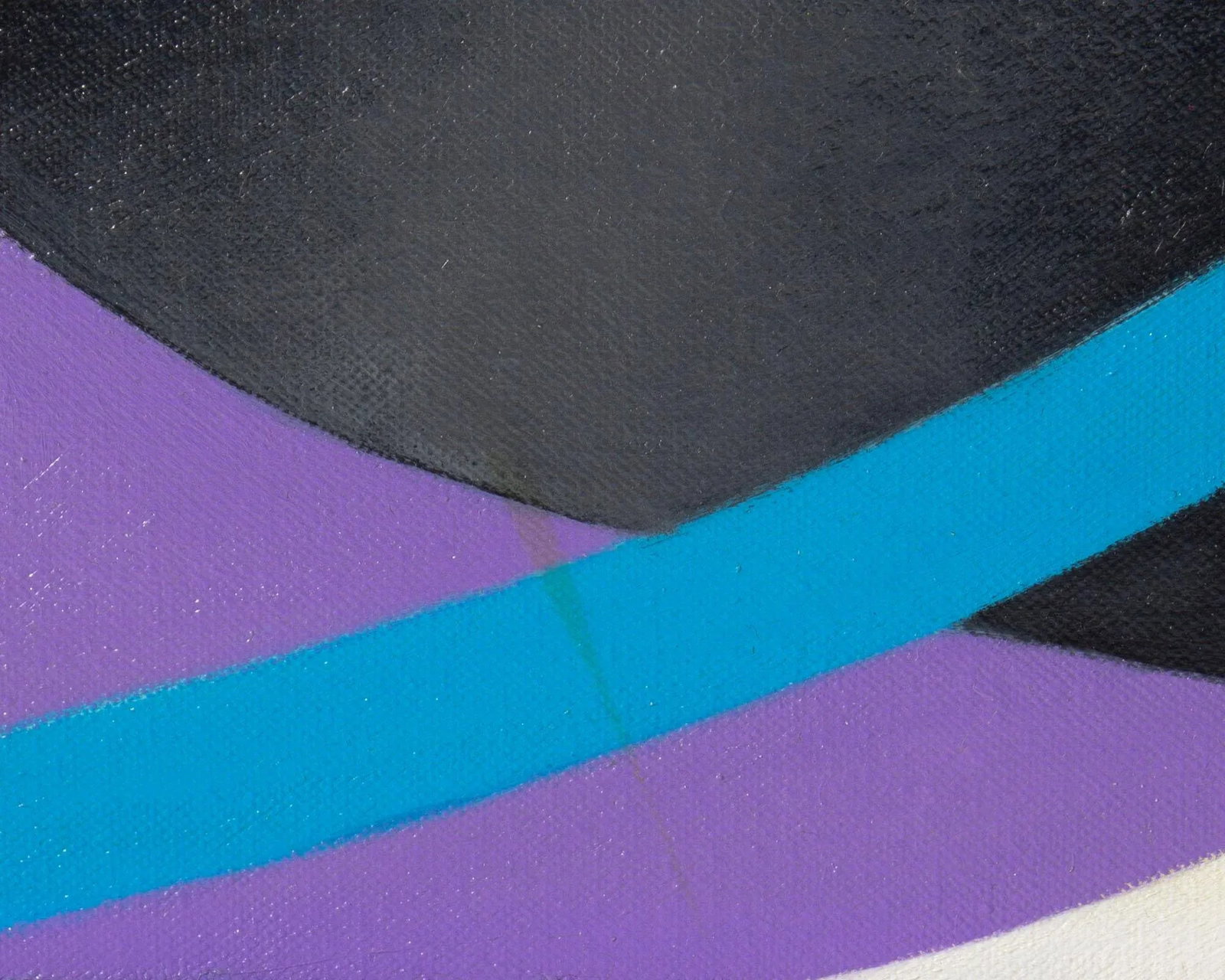 "Bent Blue Wire" Acrylic on Canvas Painting by James Massena March - 8