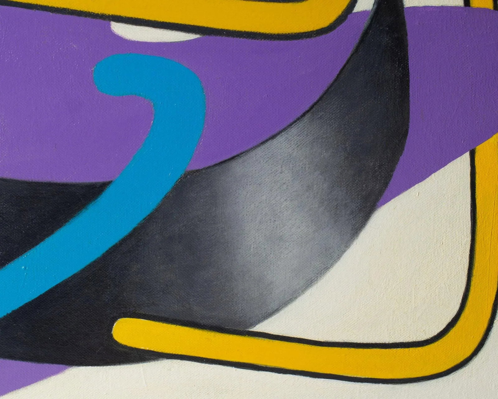 "Bent Blue Wire" Acrylic on Canvas Painting by James Massena March - 9