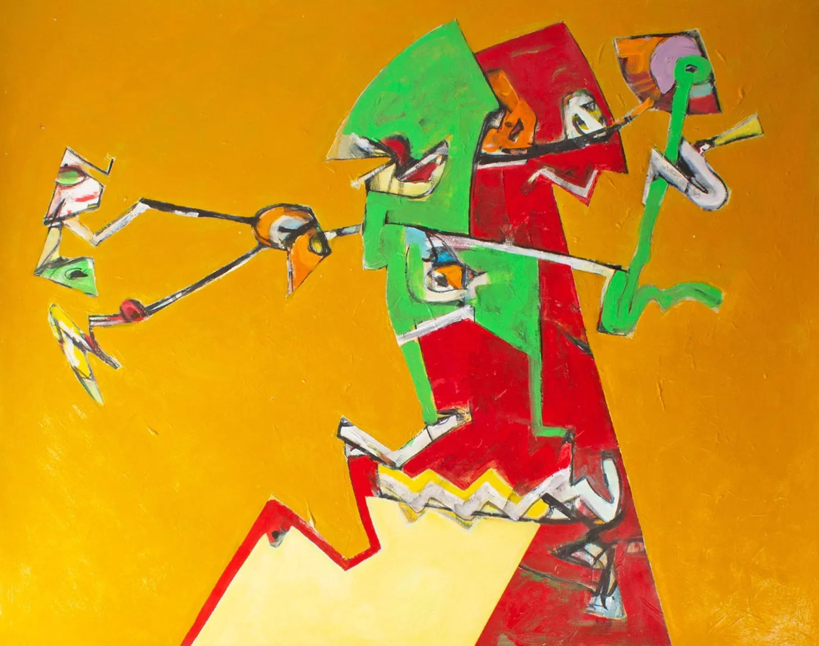 Abstract Acrylic on Paper Painting by James L. Bruch - 2