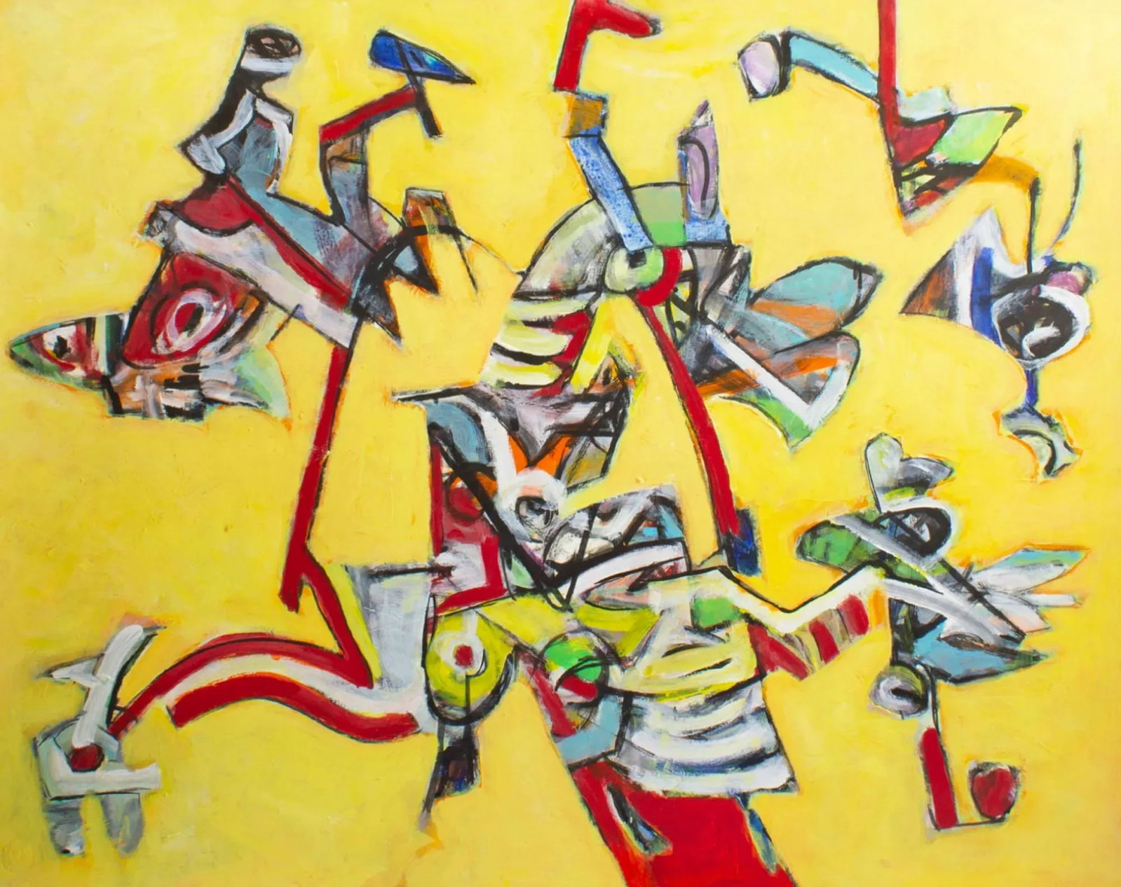 Abstract Acrylic on Paper Painting by James L. Bruch - 2